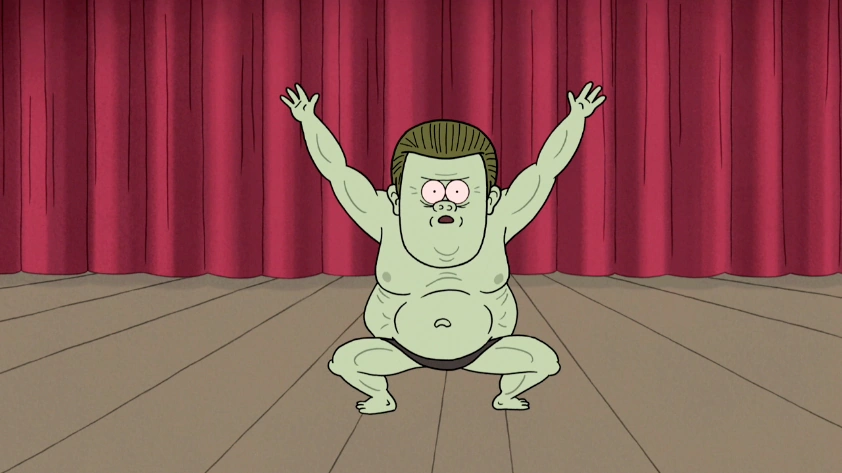 how old is muscle man from regular show